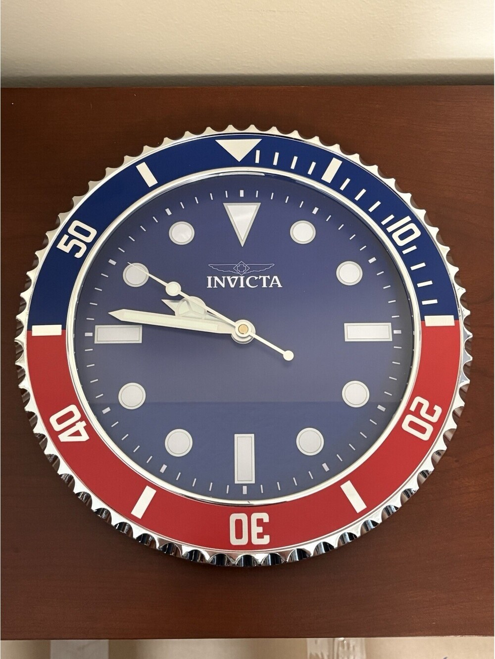 Invicta Pro Diver Wall Clock, Pepsi Red & Blue 12 Inch - Model 70047